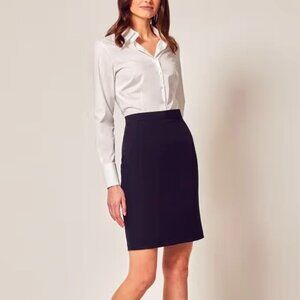 J. Crew Original Fit Black Wool Blend Pencil Skirt (size 0)